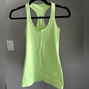 Lululemon Womens lime green tank top, size 4